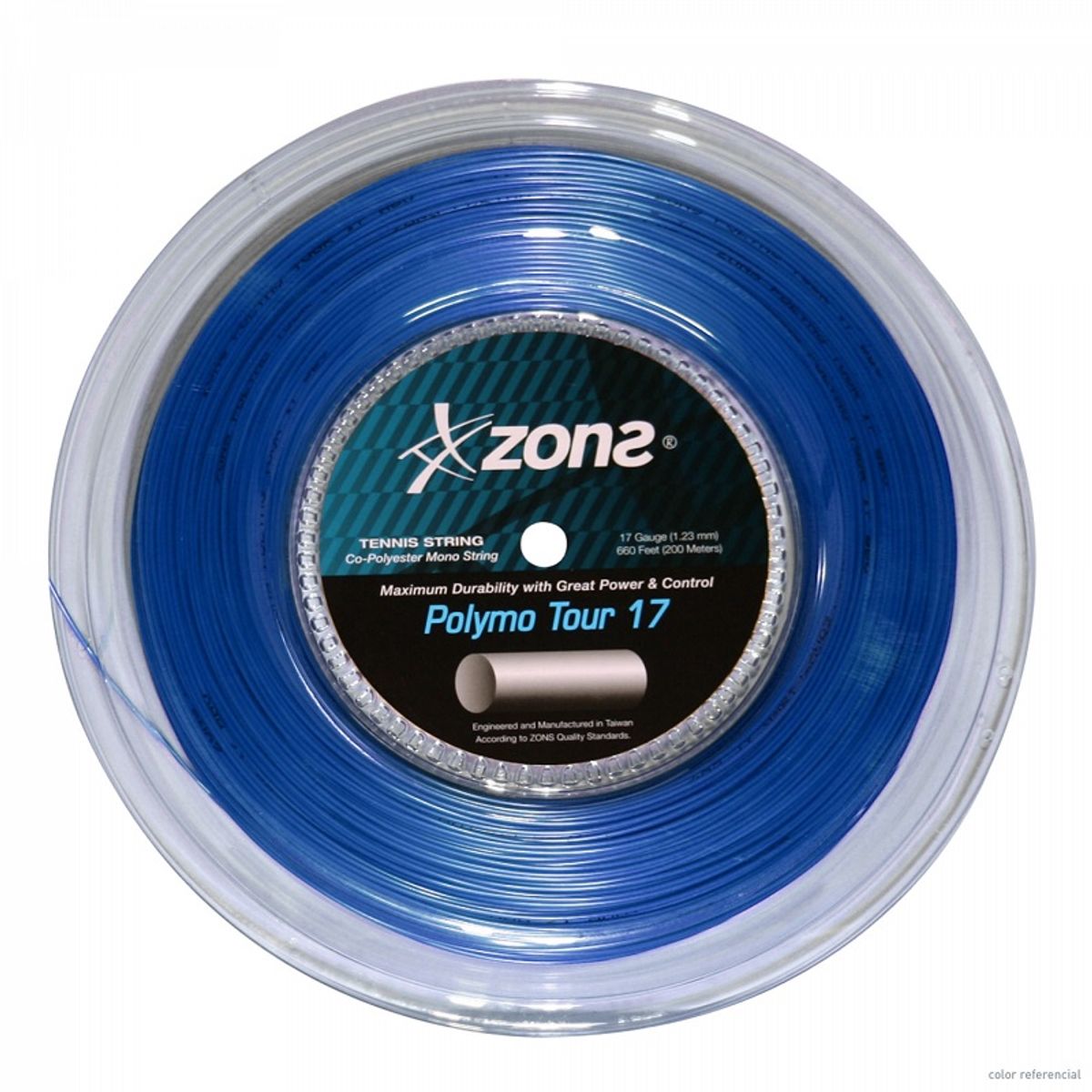 ZONS - CUERDA DE TENIS ZONS POLYMO TOUR 17L/1.23MM DARK BLUE 200 MT