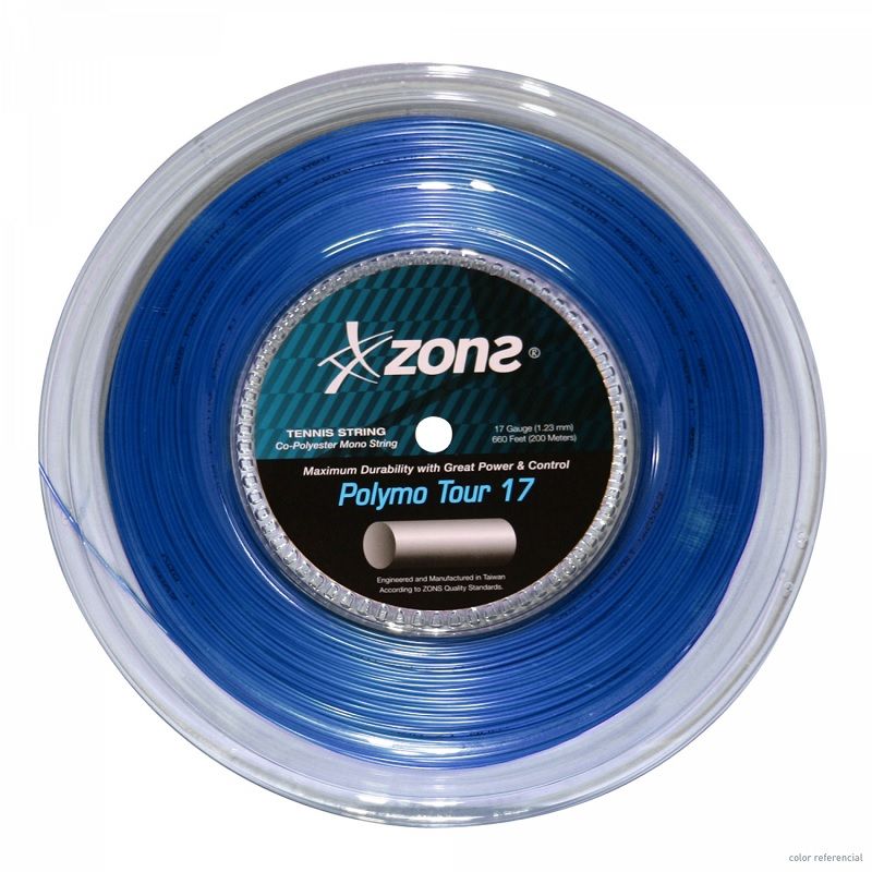 ZONS - CUERDA DE TENIS ZONS POLYMO TOUR 17L/1.23MM DARK BLUE 200 MT