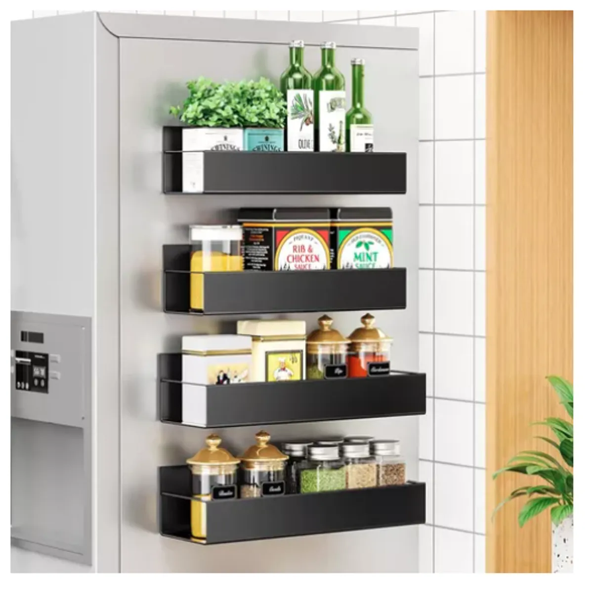 2 Especiero Para Cocina Magnético Para Refrigerador Lavadora, marca GENERICO - Foto 2