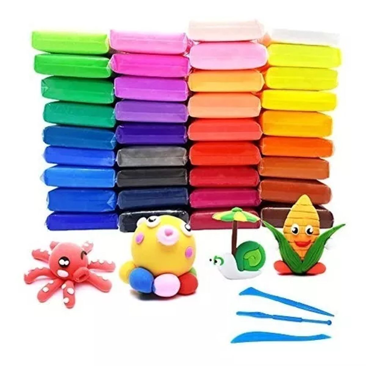 GENERICO - 36 Masa Fummy Moldeable, Tipo Goma Eva Gummy Slime + Estecas