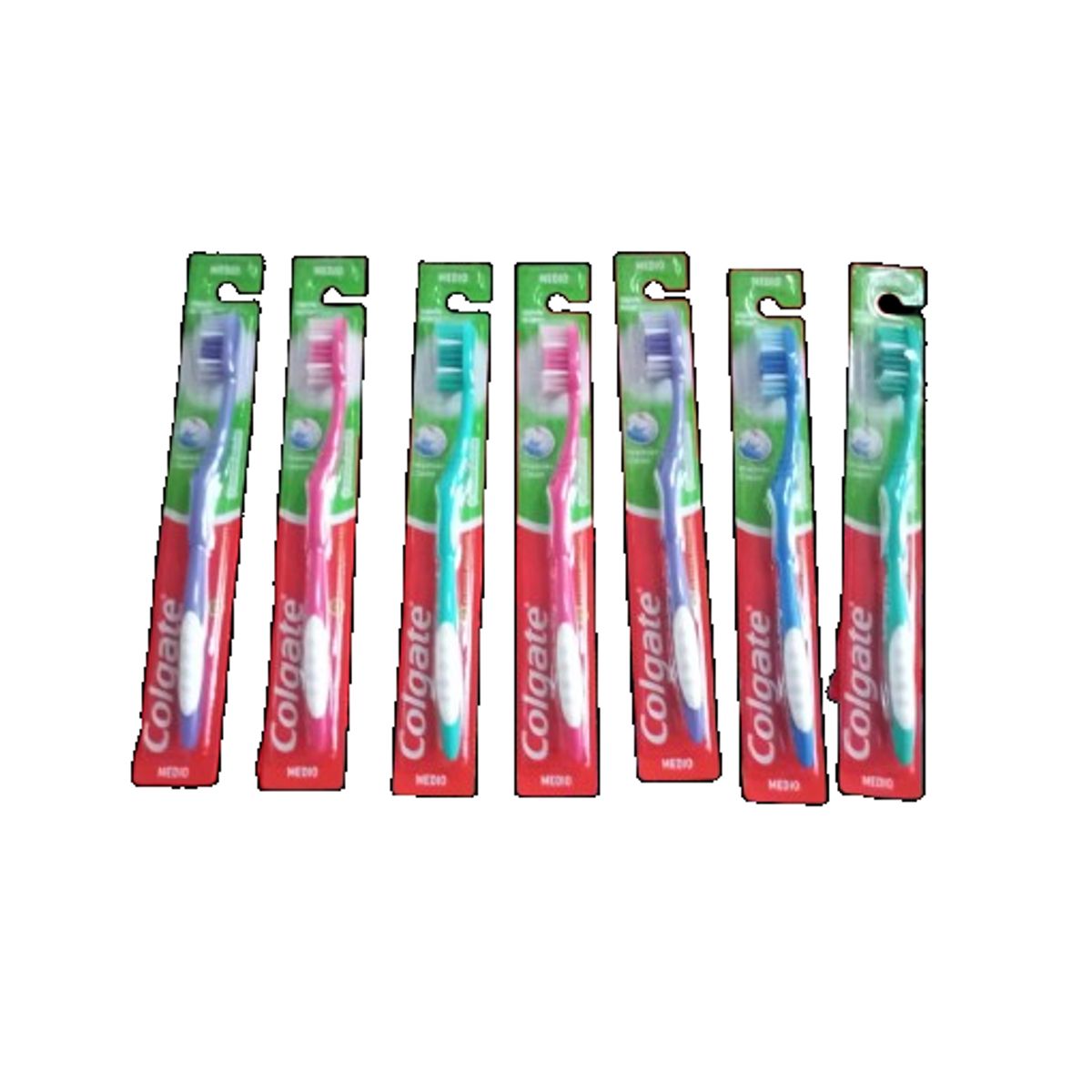 GENERICO - Pack 7 cepillos de dientes surtidos colgate premier clean