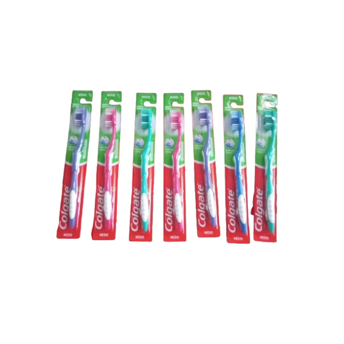 GENERICO - Pack 7 cepillos de dientes surtidos colgate premier clean