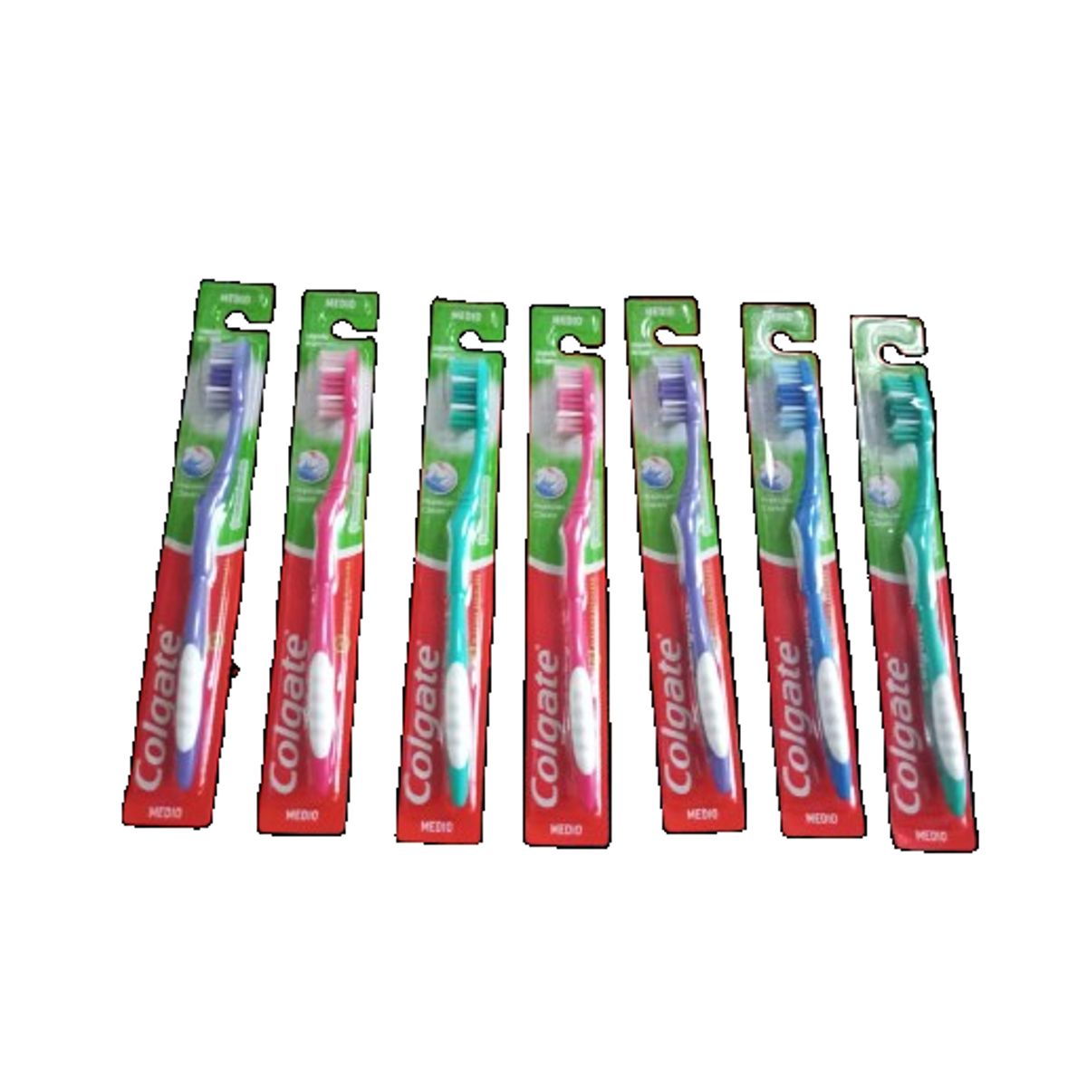 GENERICO - Pack 7 cepillos de dientes surtidos colgate premier clean