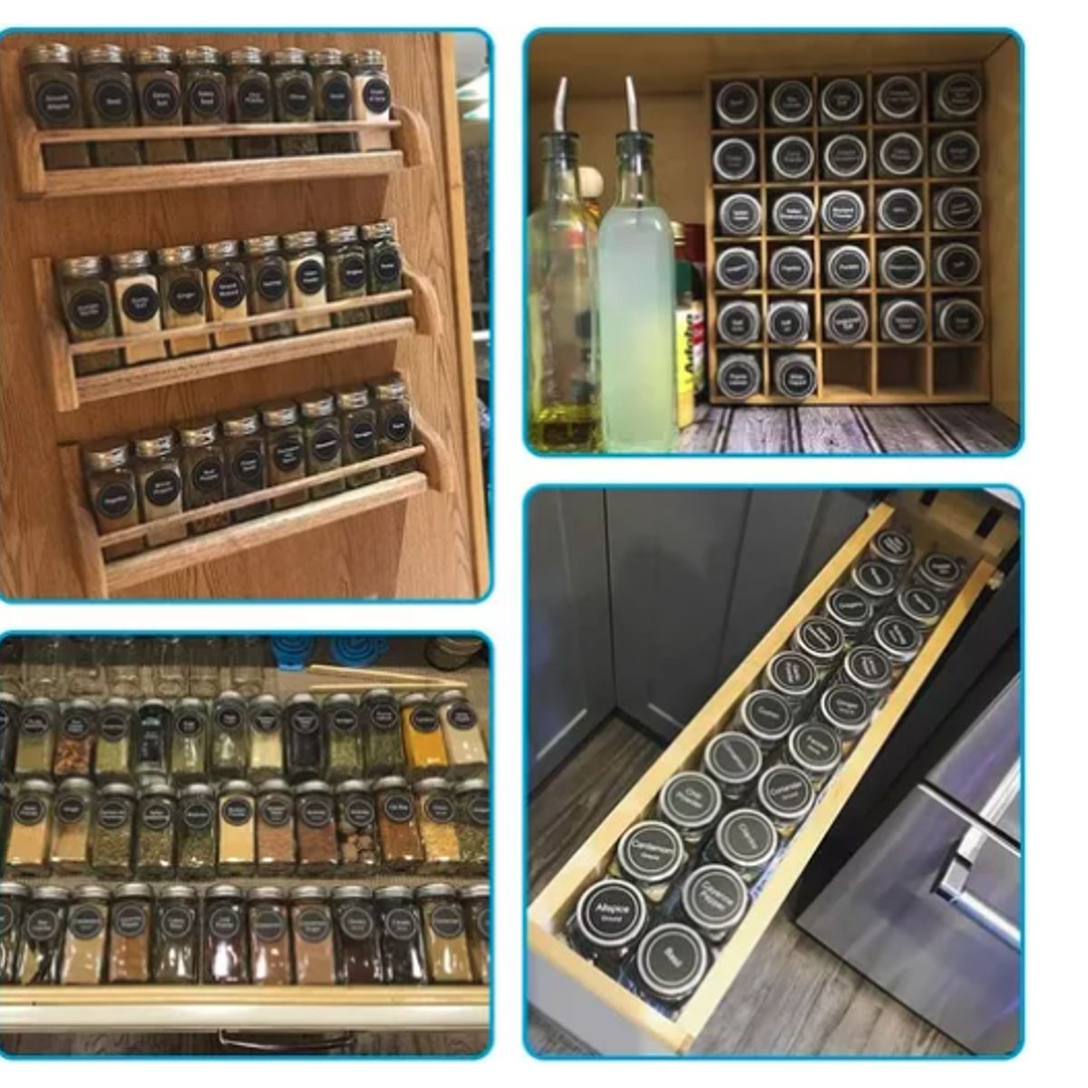 GENERICO - 12 Frascos De Vidrio Especieros Tapa Almacenamiento 120ml