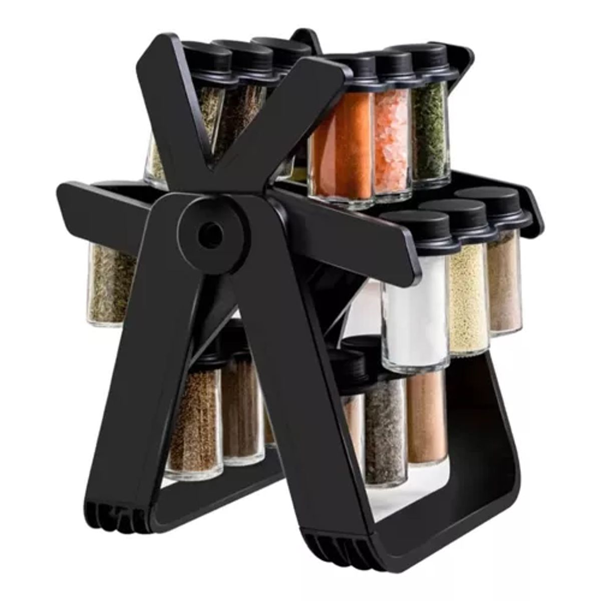 GENERICO - Especiero Condimentero 18 Frascos Giratorio Multiuso