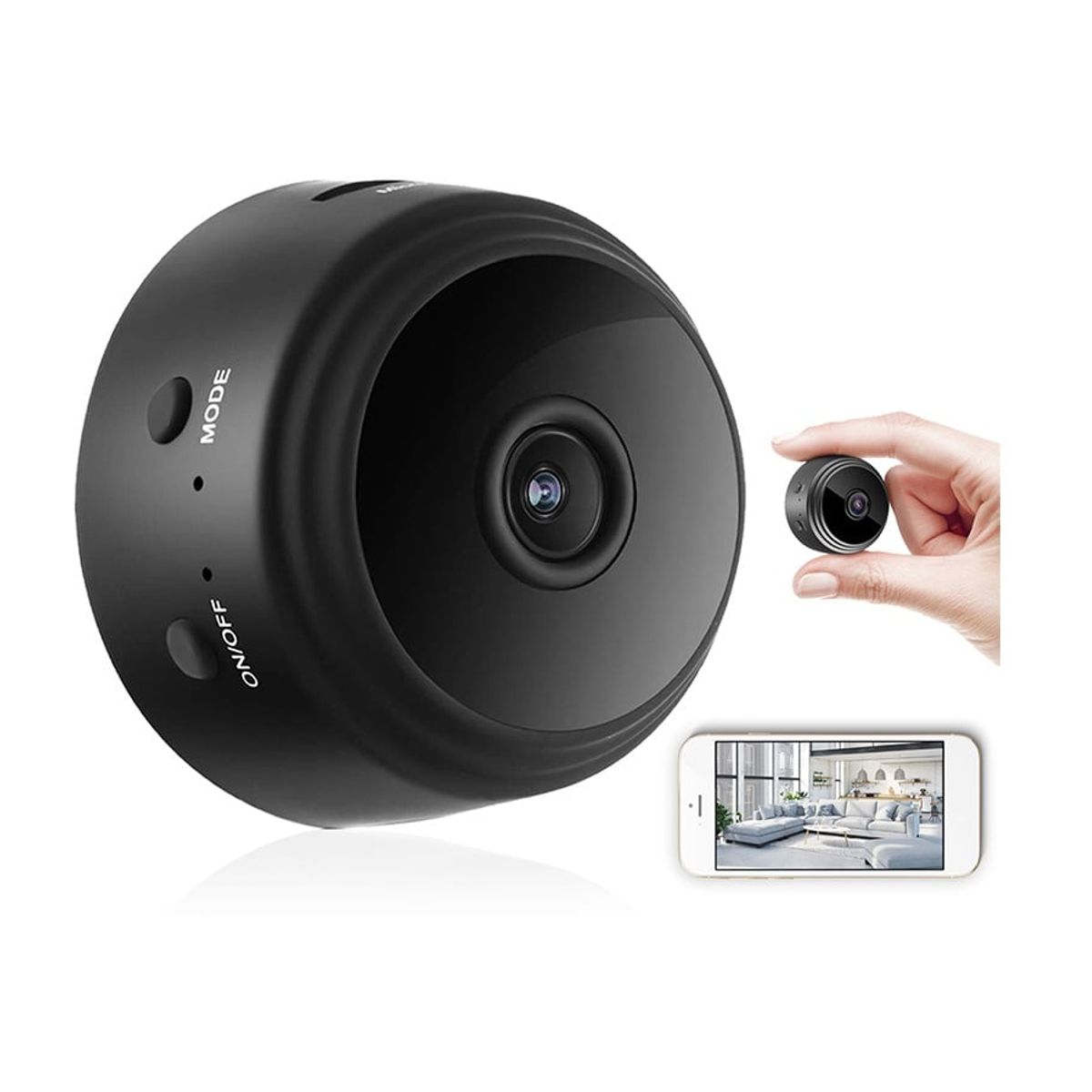 GENERICO - Mini Cámara Seguridad  Wifi Inalámbrica A9