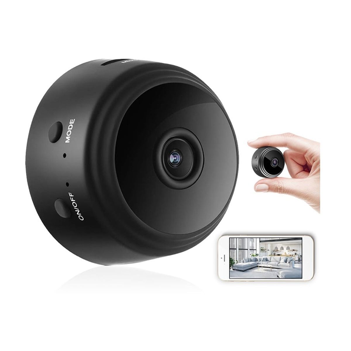 GENERICO - Mini Cámara Seguridad  Wifi Inalámbrica A9