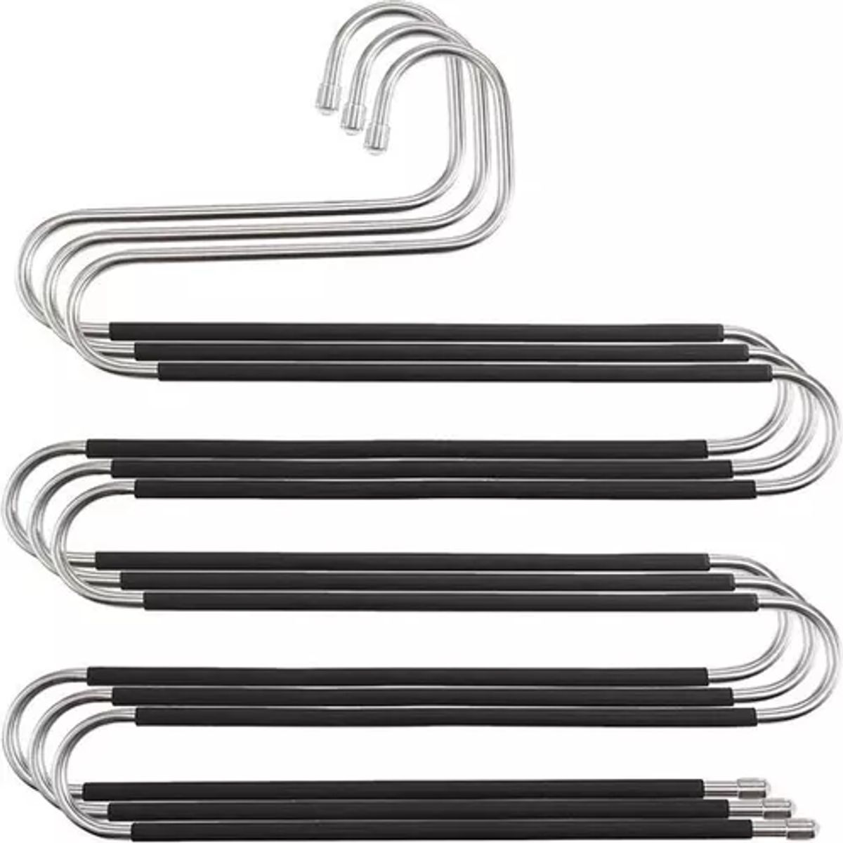 GENERICO - 3pzs Percha Gancho Acero Inoxidable Para Pantalones Toallas