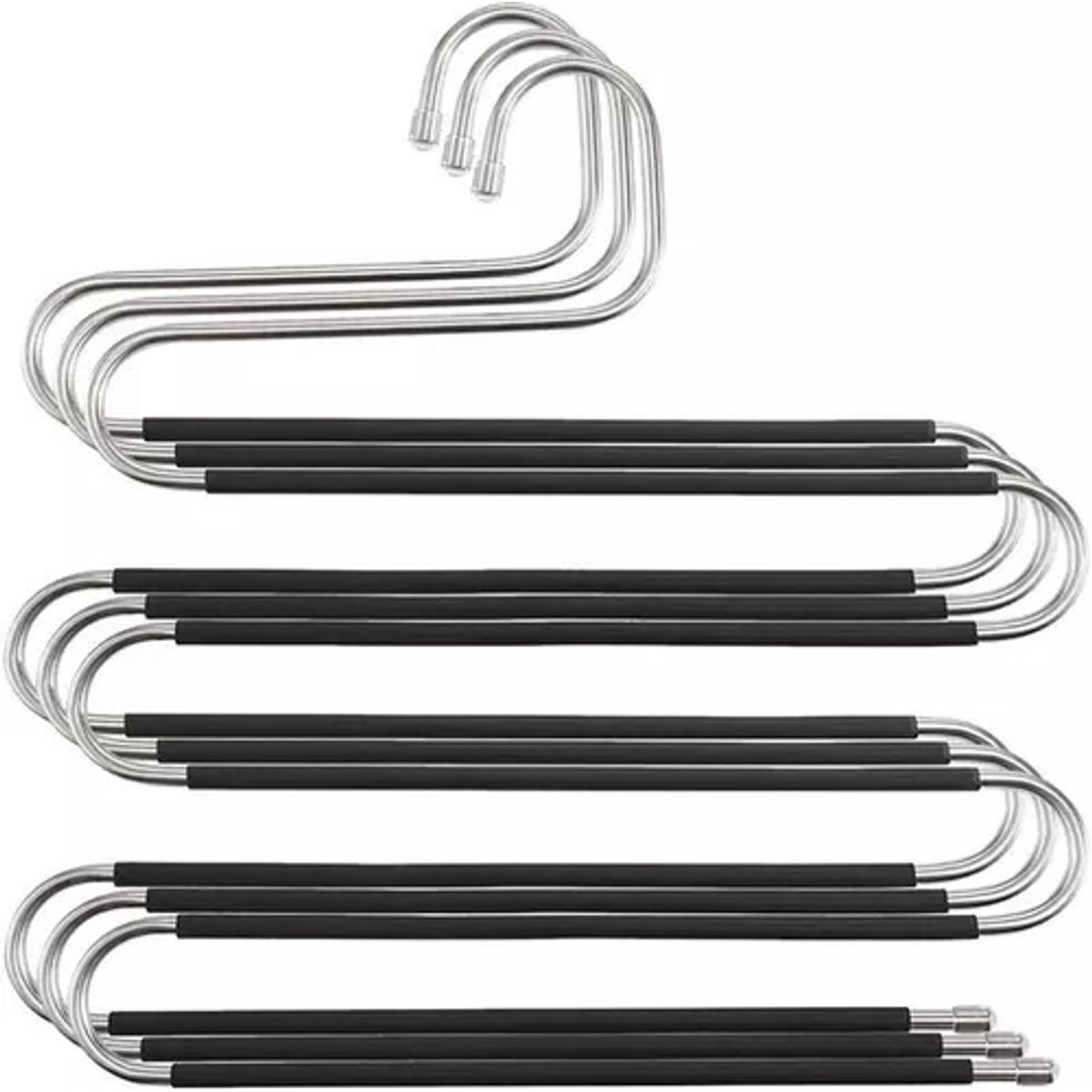 GENERICO - 3pzs Percha Gancho Acero Inoxidable Para Pantalones Toallas