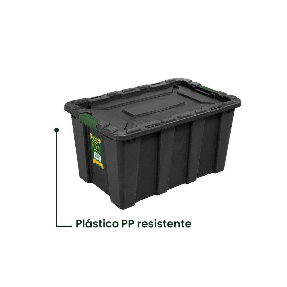 JADEVER - Caja Contenedor Organizador de Plástico 80 Litros JADEVER