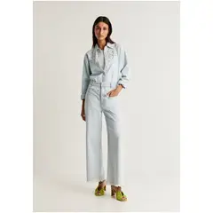 SCALPERS - Jeans Culotte Detalle Tachas Light Indigo