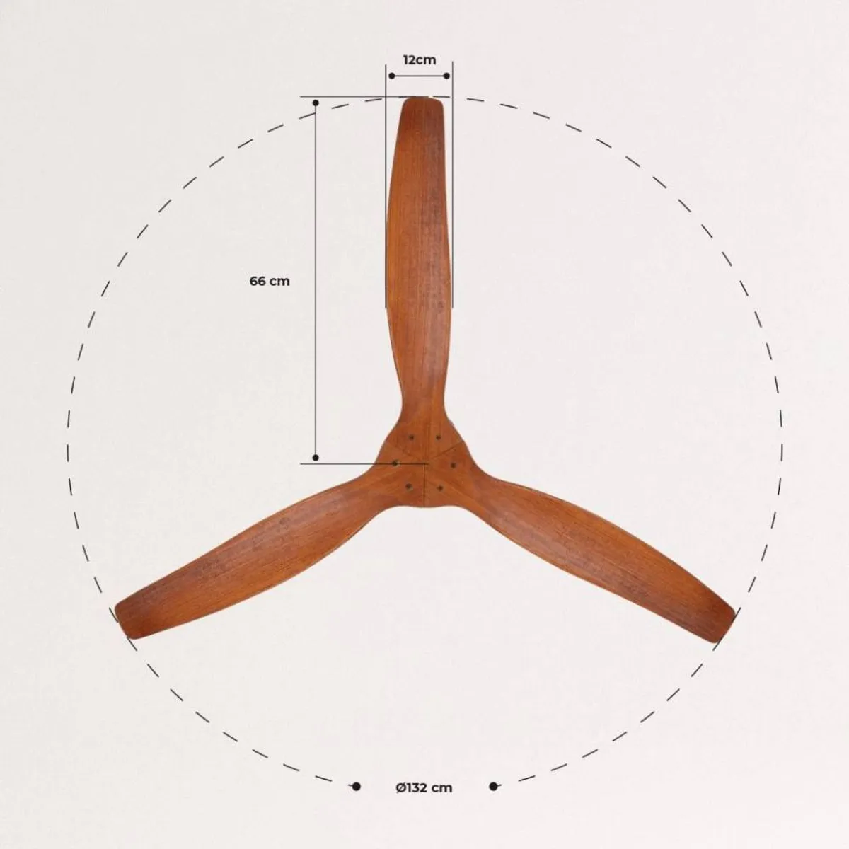 PRIMATERM - Ventilador de Techo Aviador Café Ajustable 52” PRIMATERM