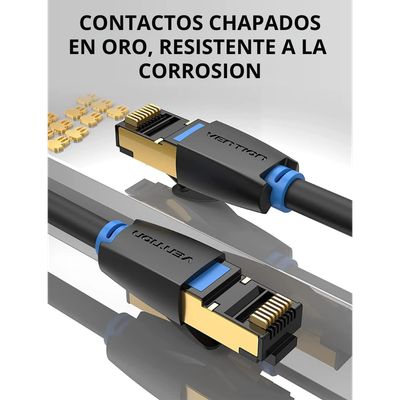 Imagen 2 del producto 15 Mts. Cat8 Sftp 40gbps. Cable Red Ethernet Rj45. Vention.