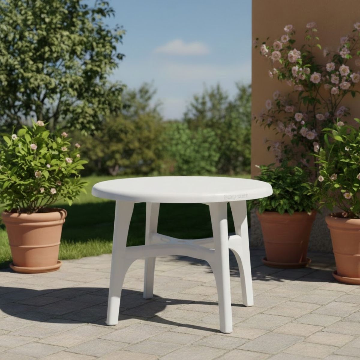 GENERICO - Mesa plástica redonda 90x73cm Bighouse