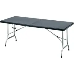GENERICO - Mesa plegable simil ratan 180x74x74cm