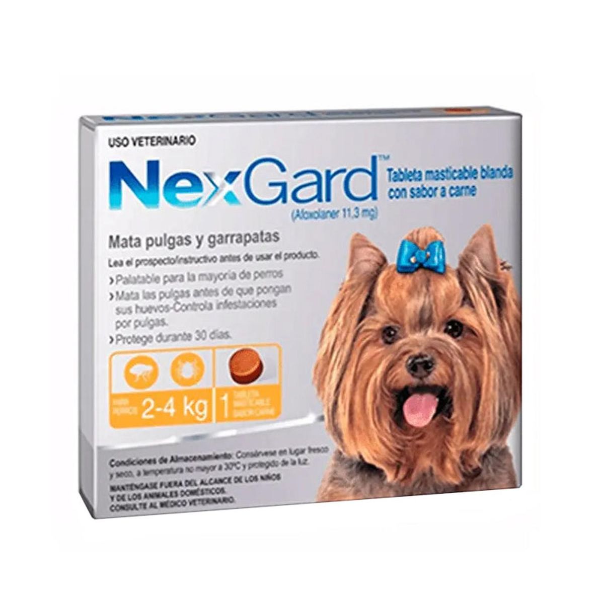 GENERICO - NexGard 11.3 mg 1 Comprimido - Antiparasitario 2 a 4 kg