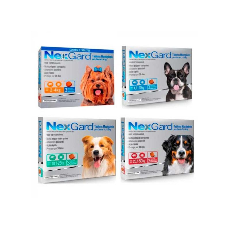 GENERICO NexGard mg Comprimido Antiparasitario a kg