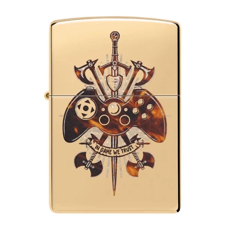 ZIPPO - Encendedor Zippo Gamer Creed Design Dorado ZP46141