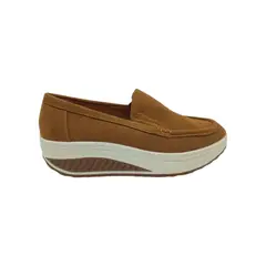 PAND G - Mocasín Camel Plataforma Mujer