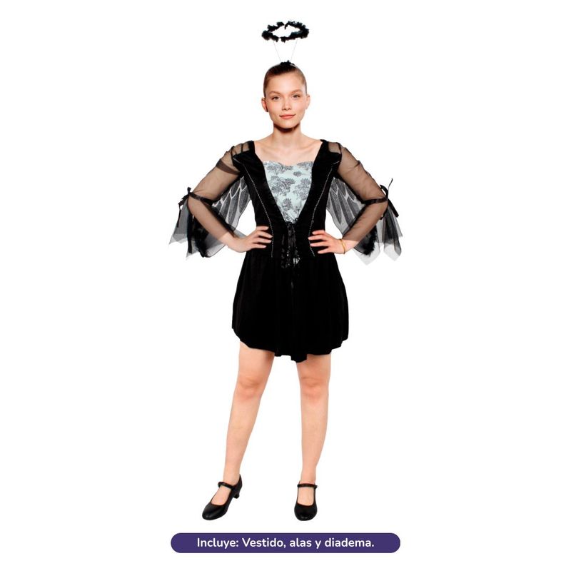 GENERICO - TRAJE ANGEL NEGRO L