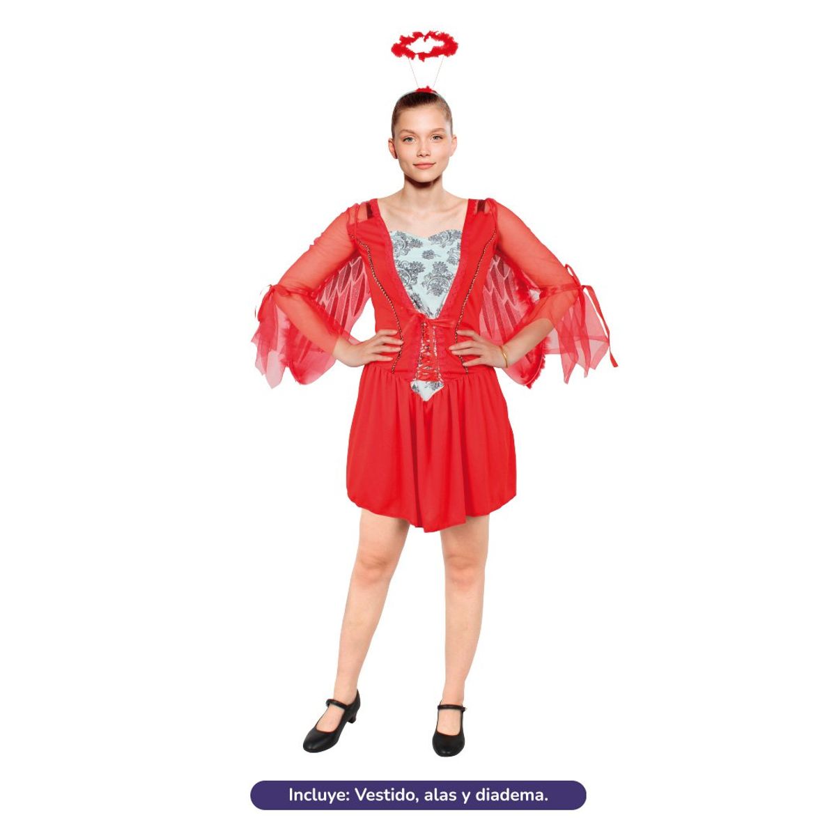 GENERICO - TRAJE ANGEL ROJO M 3 MESES DE GARANTIA