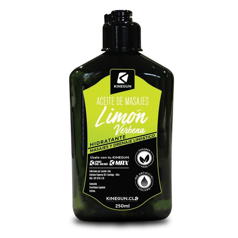 KINEGUN PRO - Aceites de Masajes - Aroma LIMÓN VERBENA