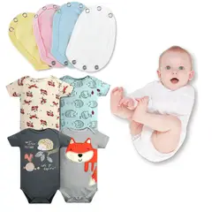 TEDMIMAK - Pack 4 Unidades Extensor Body Bebé +Pack 4 Body Niño Animales Infantil