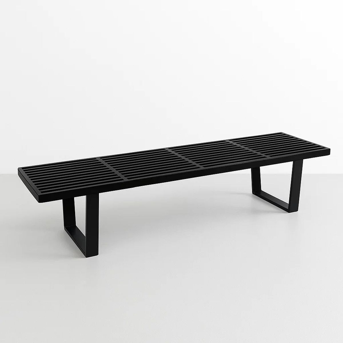 KLIK - Banqueta de Madera y Metal George Nelson 160cm - Negra