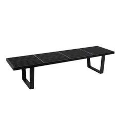 KLIK - Banqueta de Madera y Metal George Nelson 160cm - Negra
