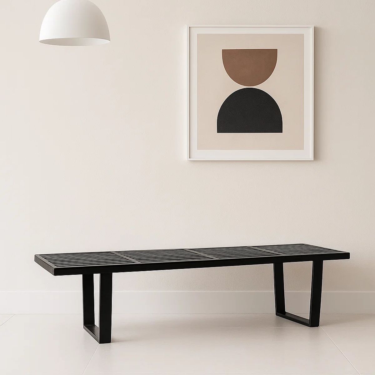 KLIK - Banqueta de Madera y Metal George Nelson 160cm - Negra