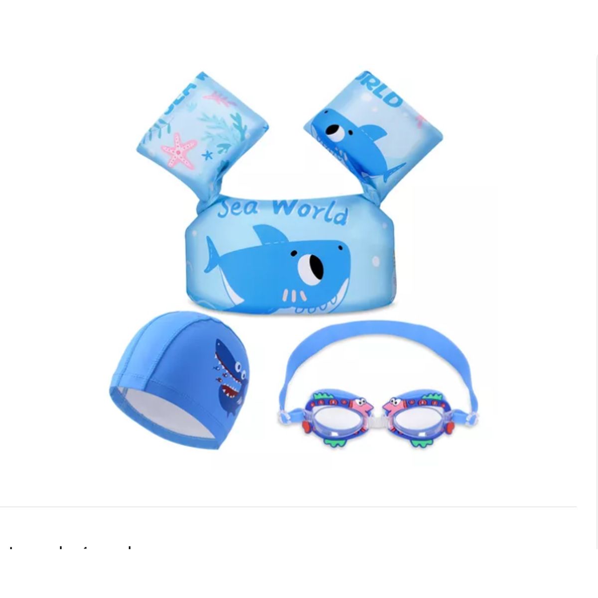 GENERICO - Chaleco Salvavidas Para Niña Con Gafas Y Gorro De Natación