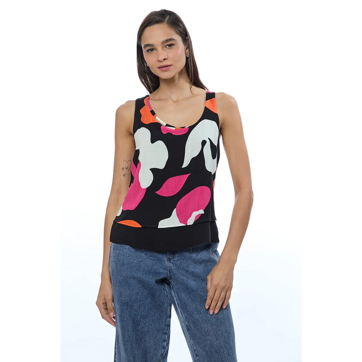 IO - Blusa Sin Mangas Negro Mujer Io