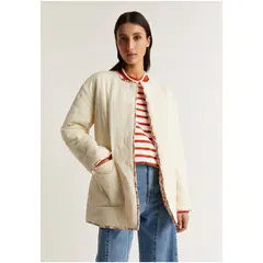 SCALPERS - Chaqueta Acolchada Reversible Natural