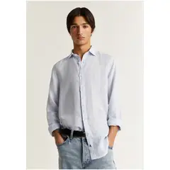 SCALPERS - Camisa Lino Rayas Blue Stripes