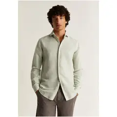 SCALPERS - Camisa Lino Calavera Mint