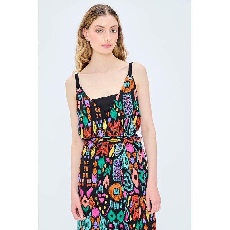 IO - Blusa Sin Mangas Negro Mujer Io