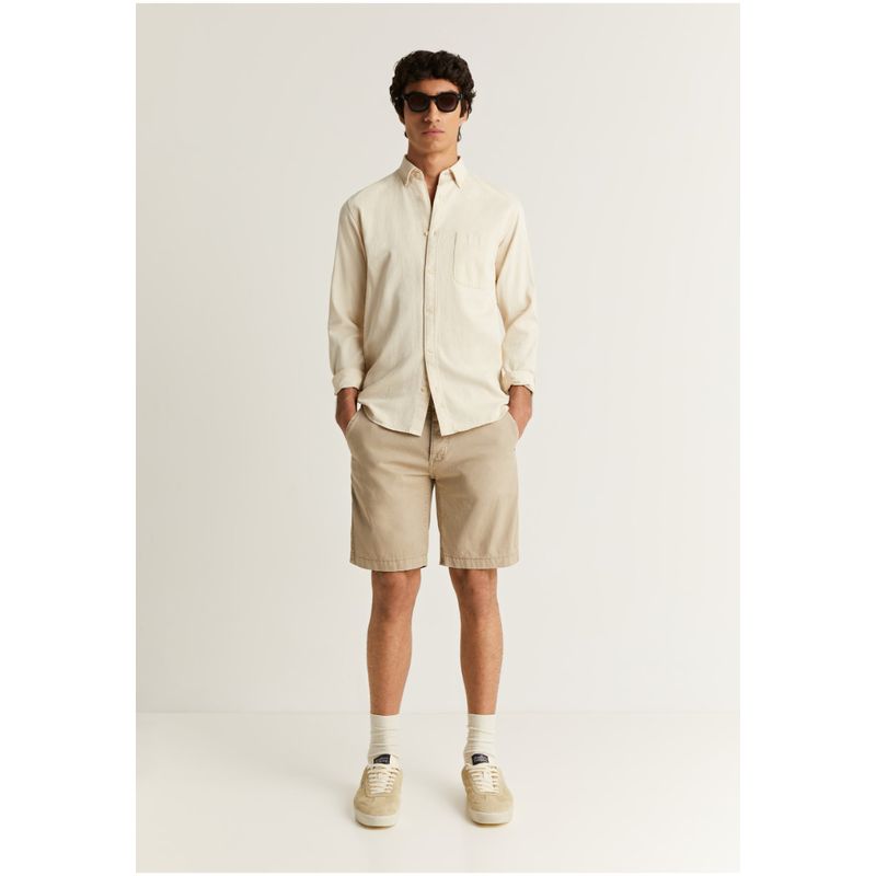 SCALPERS - Bermudas Algodón Beige