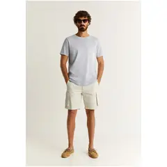 SCALPERS - Bermuda Cargo Bolsillos Off White