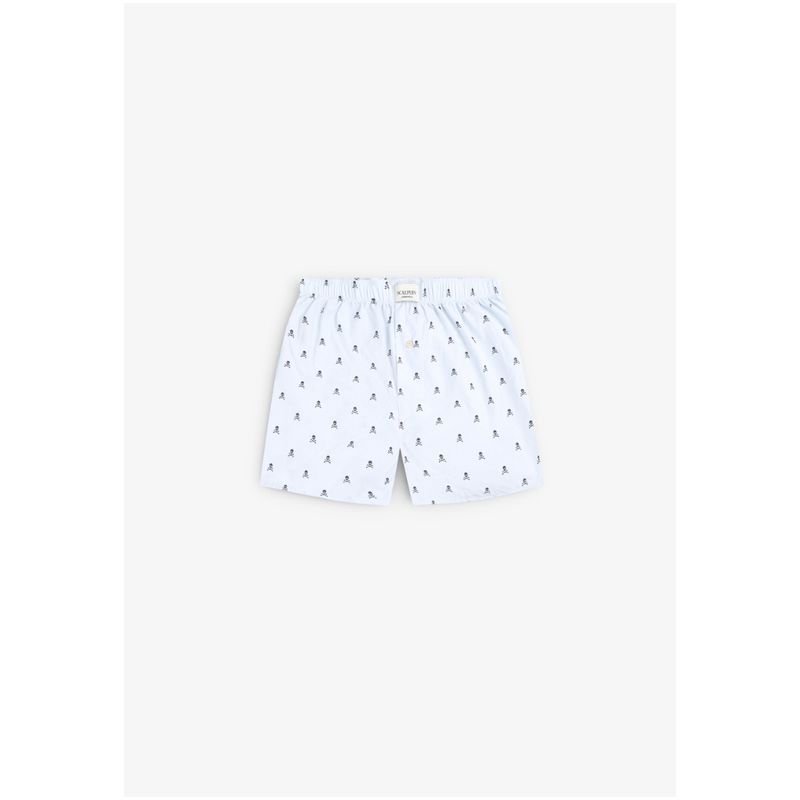 SCALPERS - Calzoncillos Cuadros Calaveras Skyblue
