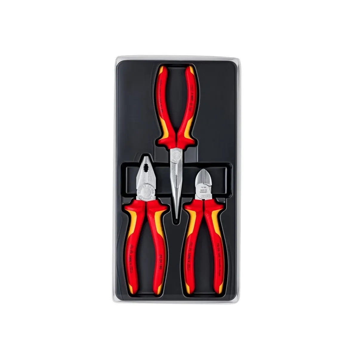 GENERICO - Juego Alicates Aislados VDE 1000V (3 Pzas) Alemanes - KNIPEX 002012