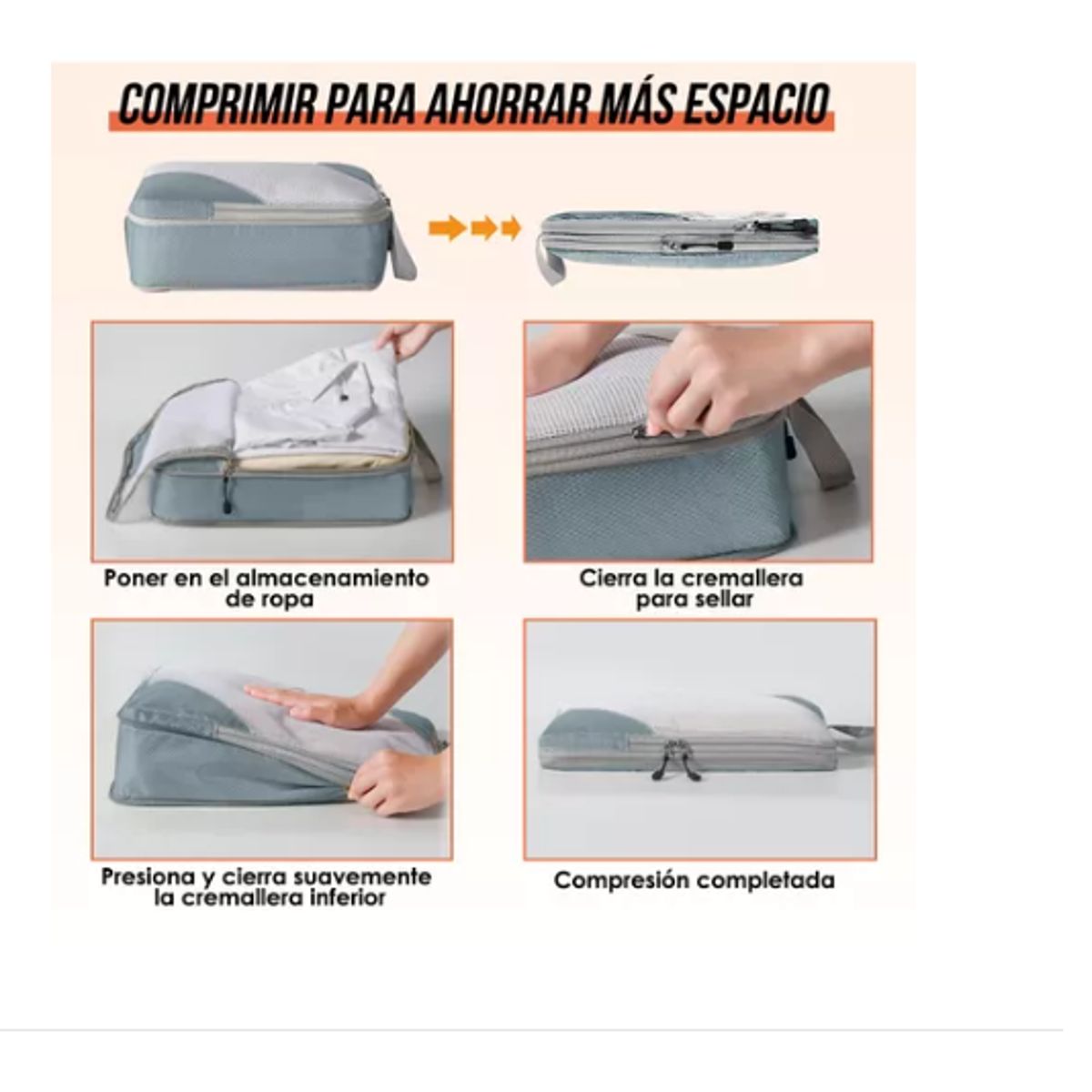 GENERICO - Bolsas Organizadoras De Compresión Para Maleta, 6 Piezas