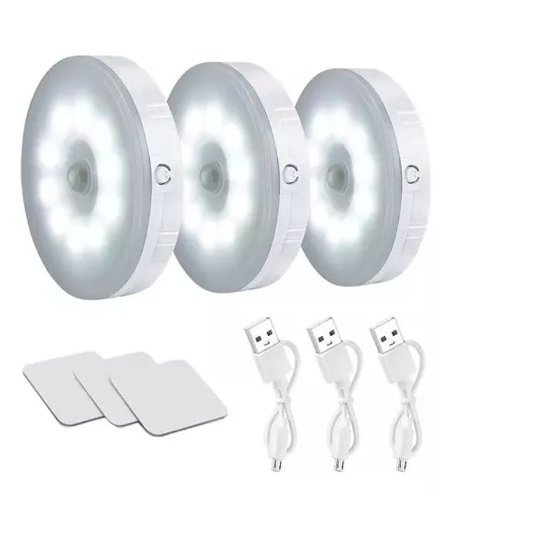 GENERICO - Luces De Emergencia Sensor De Movimiento Recargables 6000k
