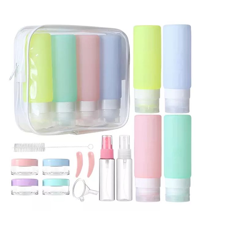 GENERICO - Set 16 Dispensadores Botellas De Viaje Contenedores Silicona