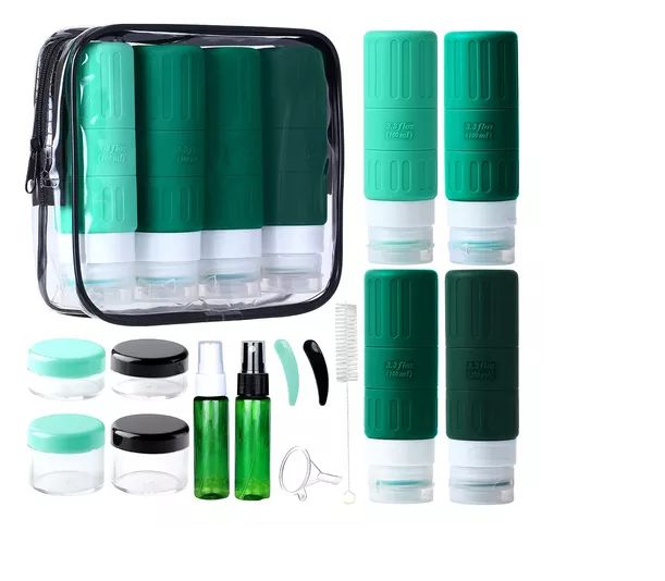 GENERICO Set 16 Dispensadores Botellas De Viaje Contenedores Silicona