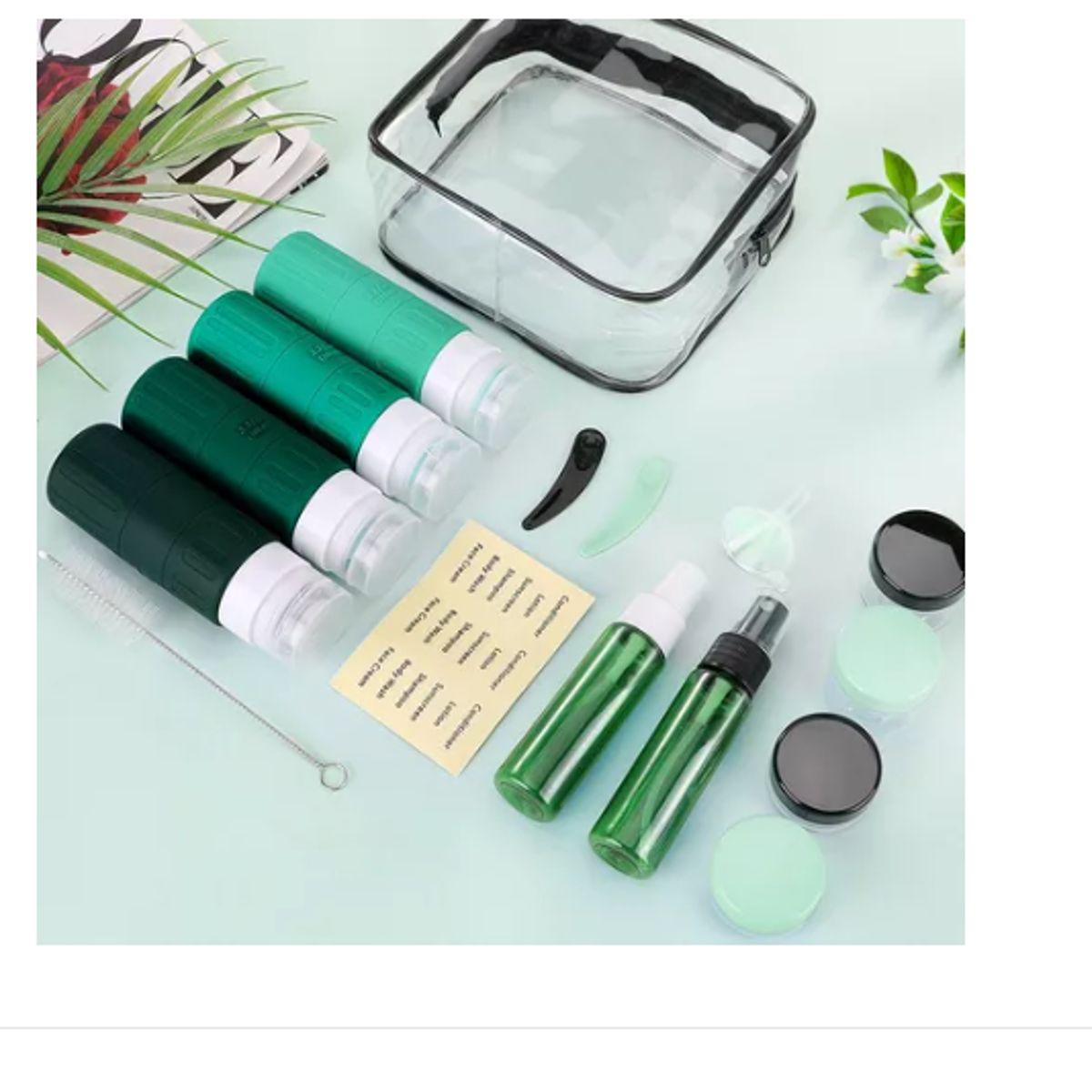 GENERICO - Set 16 Dispensadores Botellas De Viaje Contenedores Silicona