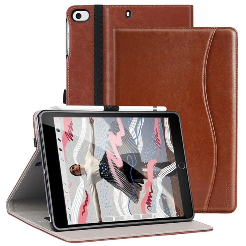 GENERICO - Funda ecocuero café Tablet iPad Mini 5 2019 revisa tu modelo
