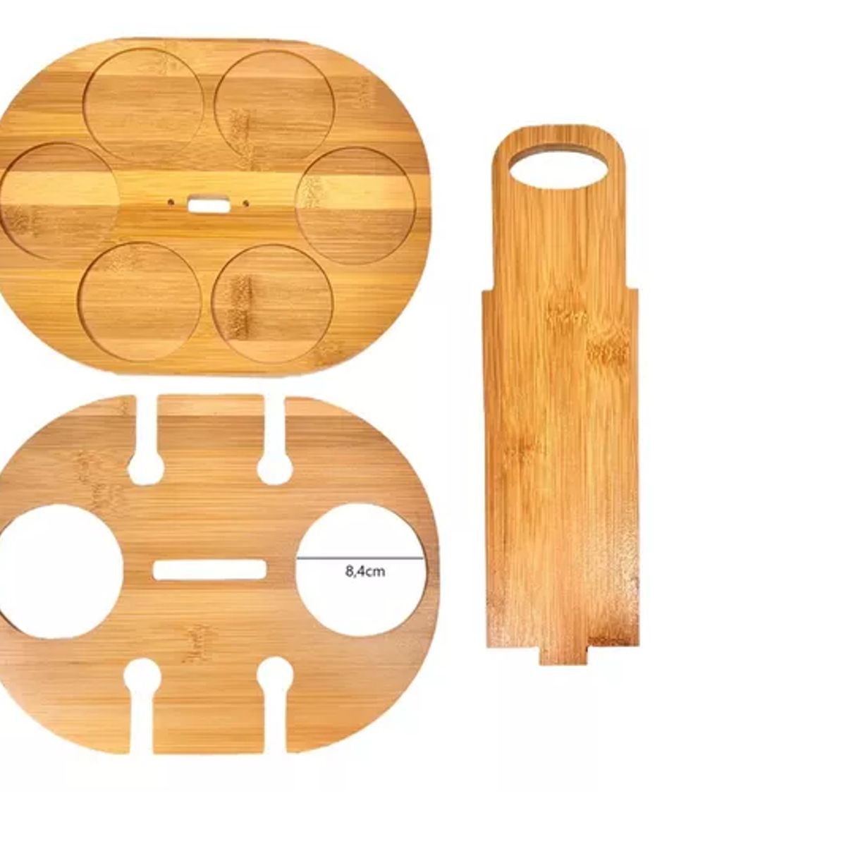 GENERICO - Porta Vinos Soporte Para Copas Y Botellas De Vino De Bambu