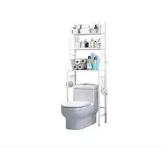 GENERICO - Estante Mueble Organizador Baño 3 Niveles Repisa Blanco