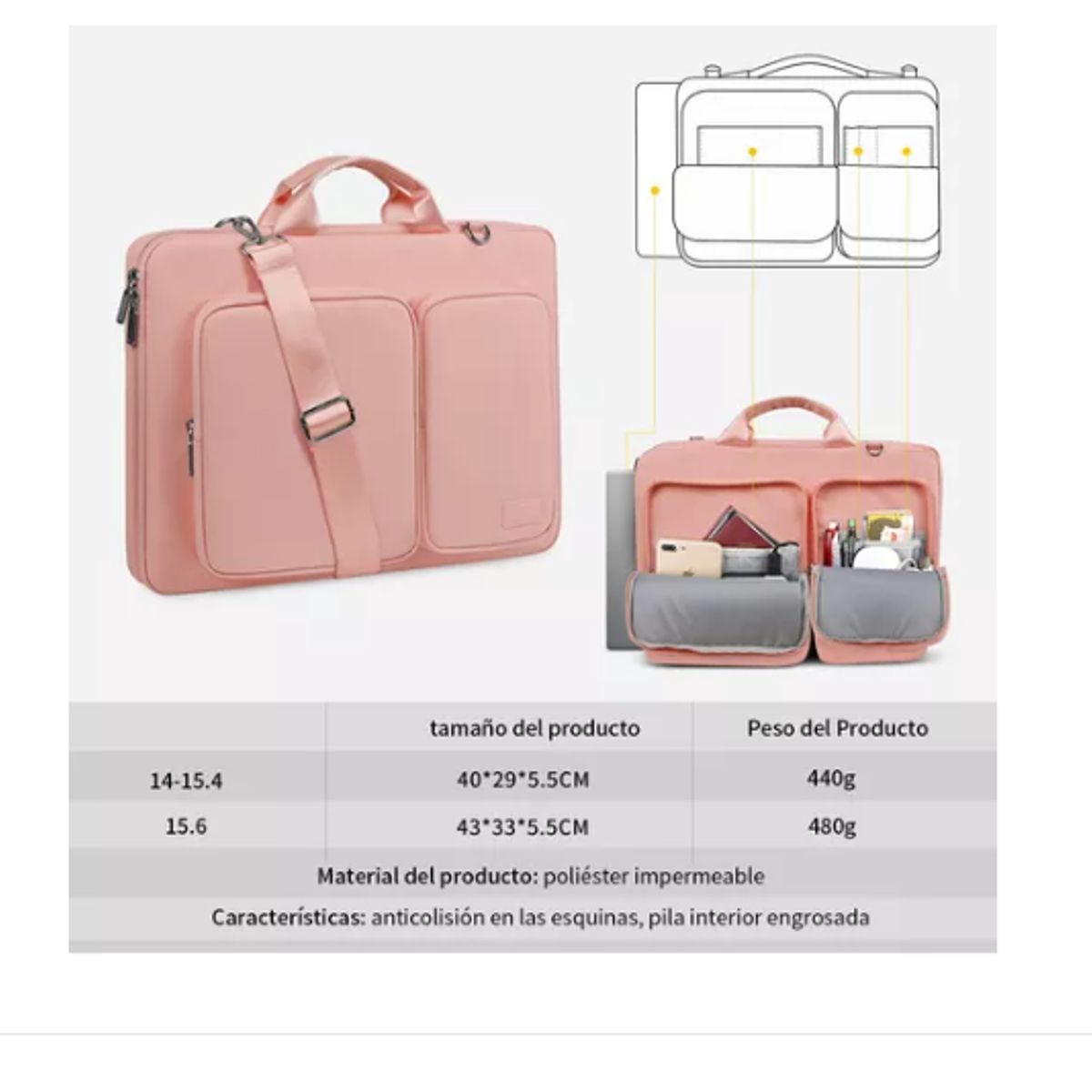 GENERICO - Bolso Ordenador Para Computador Funda Portátil Impermeable