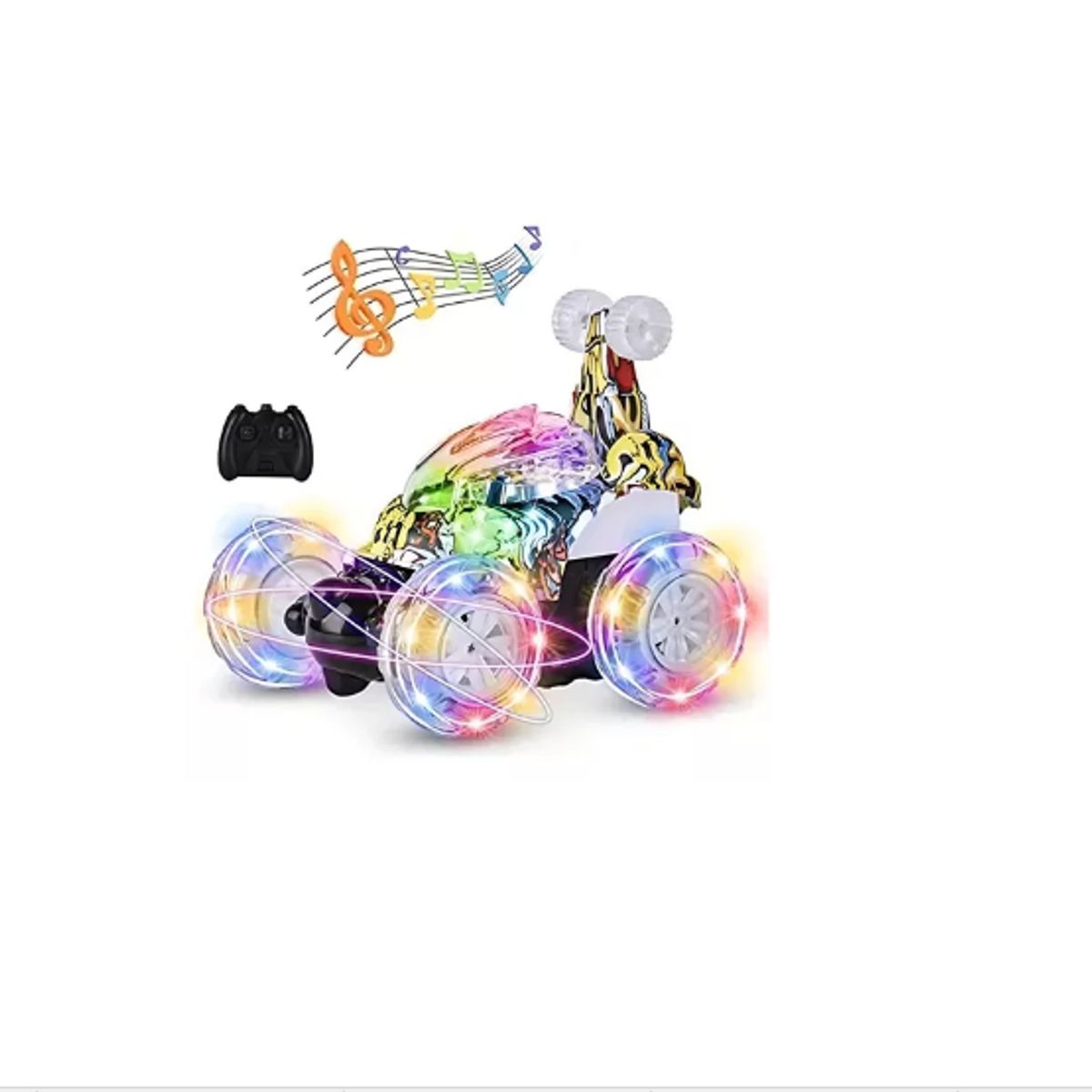 GENERICO - Auto Loco A Control Remoto Luces Sonido 360°